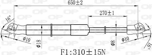 Open Parts GSR6429.00 - Газовая пружина, капот autosila-amz.com