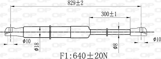 Open Parts GSR6474.00 - Газовая пружина, капот autosila-amz.com