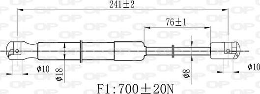 Open Parts GSR6525.00 - Газовая пружина, капот autosila-amz.com