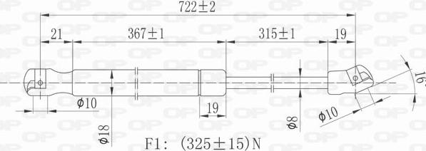 Open Parts GSR6064.00 - Газовая пружина, капот autosila-amz.com