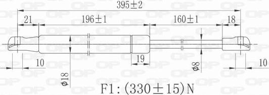 Open Parts GSR6017.00 - Газовая пружина, капот autosila-amz.com