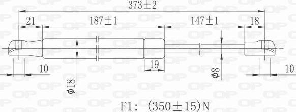 Open Parts GSR6072.00 - Газовая пружина, капот autosila-amz.com