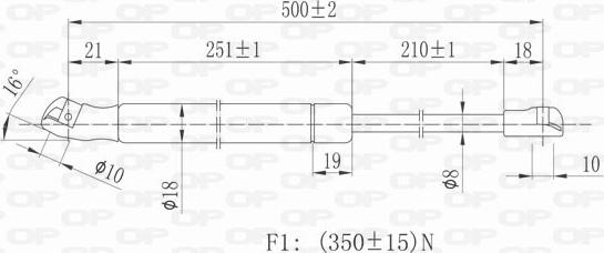 Open Parts GSR6155.00 - Газовая пружина, капот autosila-amz.com