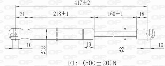 Open Parts GSR6161.00 - Газовая пружина, упор autosila-amz.com