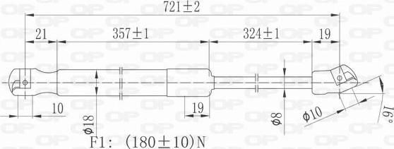 Open Parts GSR6355.00 - Газовая пружина, капот autosila-amz.com