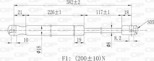 Open Parts GSR6363.00 - Газовая пружина, заднее стекло autosila-amz.com