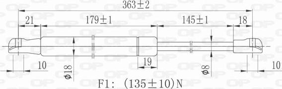 Open Parts GSR6339.00 - Газовая пружина, заднее стекло autosila-amz.com