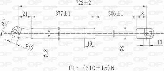 Open Parts GSR6266.00 - Газовая пружина, капот autosila-amz.com