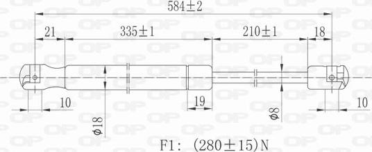 Open Parts GSR6207.10 - Газовая пружина, капот autosila-amz.com