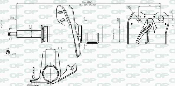 Open Parts SAB8415.31 - Амортизатор autosila-amz.com