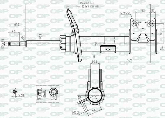 Open Parts SAB8481.31 - Амортизатор autosila-amz.com