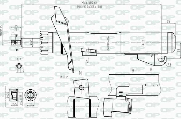 Open Parts SAB8511.31 - Амортизатор autosila-amz.com