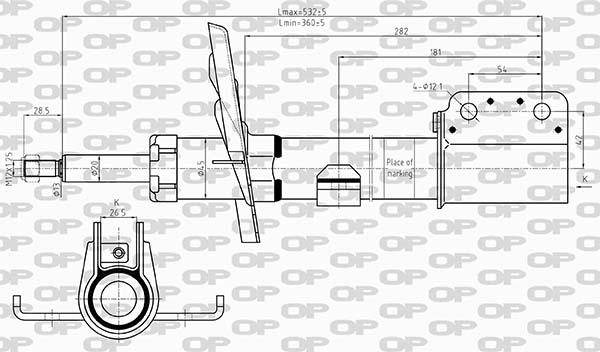 Open Parts SAB8603.31 - Амортизатор autosila-amz.com