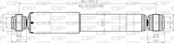 Open Parts SAB8040.12 - Амортизатор autosila-amz.com