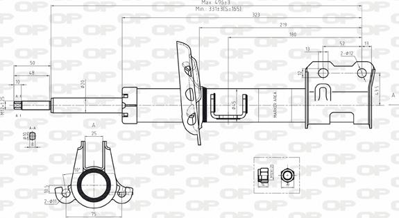 Open Parts SAB8054.31 - Амортизатор autosila-amz.com