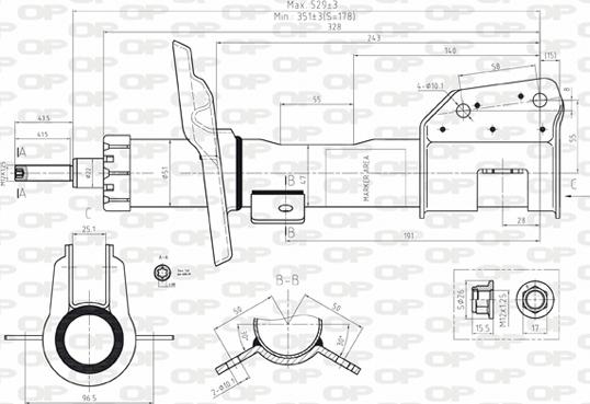 Open Parts SAB8068.31 - Амортизатор autosila-amz.com