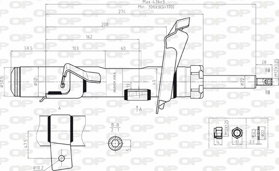 Open Parts SAB8063.31 - Амортизатор autosila-amz.com