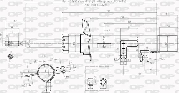 Open Parts SAB8015.31 - Амортизатор autosila-amz.com
