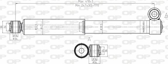 Open Parts SAB8031.32 - Амортизатор autosila-amz.com