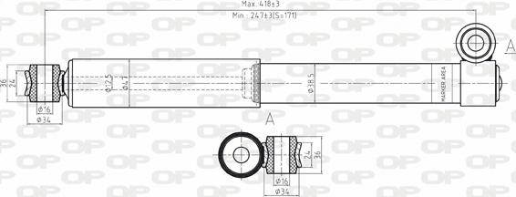 Open Parts SAB8033.12 - Амортизатор autosila-amz.com