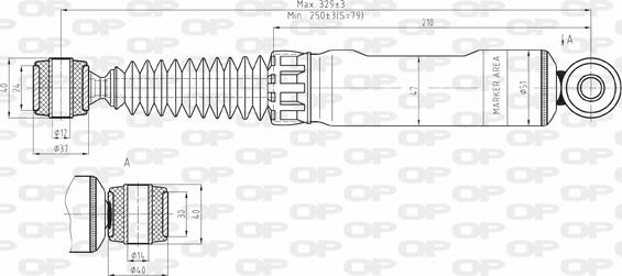 Open Parts SAB8143.12 - Амортизатор autosila-amz.com