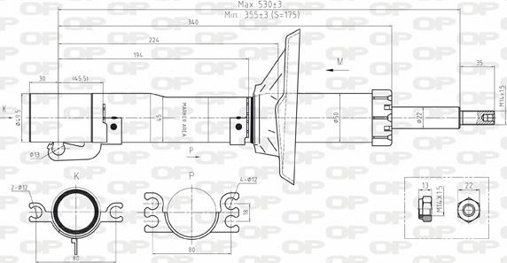 Open Parts SAB8164.31 - Амортизатор autosila-amz.com