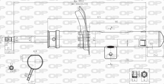 Open Parts SAB8110.31 - Амортизатор autosila-amz.com