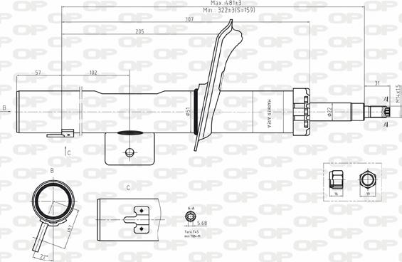 Open Parts SAB8184.31 - Амортизатор autosila-amz.com