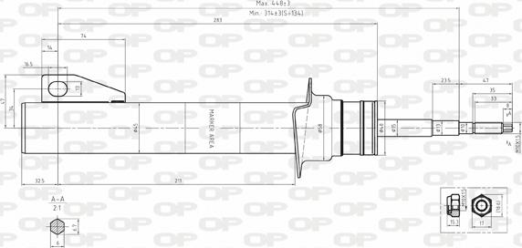 Open Parts SAB8131.31 - Амортизатор autosila-amz.com