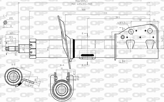 Open Parts SAB8351.31 - Амортизатор autosila-amz.com