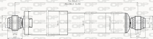 Open Parts SAB8249.12 - Амортизатор autosila-amz.com