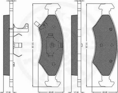 Optimal 9963 - Тормозные колодки, дисковые, комплект autosila-amz.com