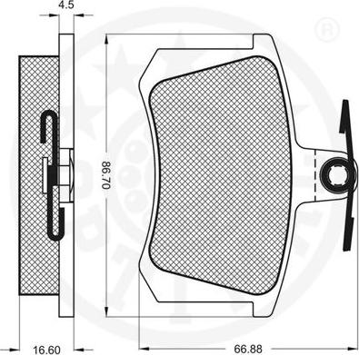 Optimal 9907 - колодки дисковые торм. задн. Fiat autosila-amz.com