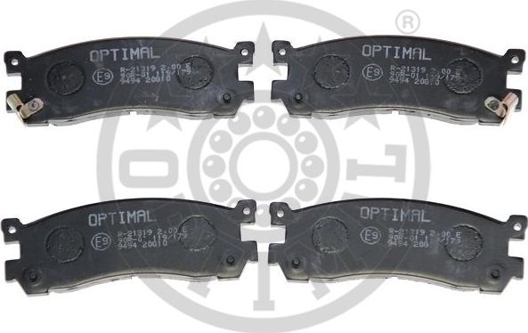 Optimal 9494 - Тормозные колодки, дисковые, комплект autosila-amz.com