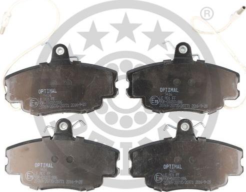 Optimal 9416 - Тормозные колодки, дисковые, комплект autosila-amz.com