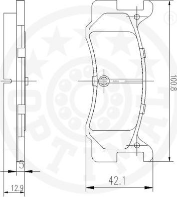 Optimal 9438 - Тормозные колодки, дисковые, комплект autosila-amz.com