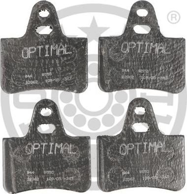 Optimal 9550 - Тормозные колодки, дисковые, комплект autosila-amz.com