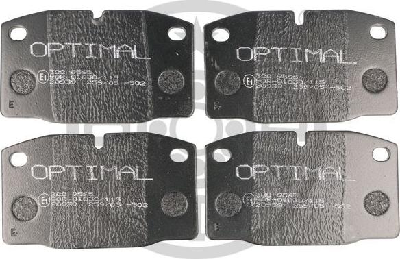 Optimal 9565 - Тормозные колодки, дисковые, комплект autosila-amz.com