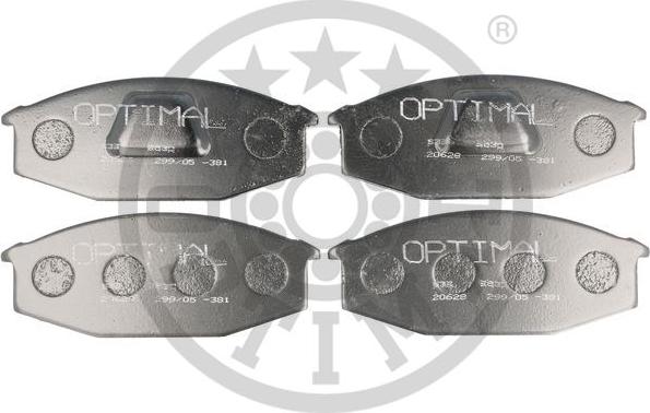 Optimal 9530 - Тормозные колодки, дисковые, комплект autosila-amz.com