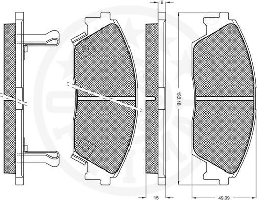 Optimal 9571 - Тормозные колодки, дисковые, комплект autosila-amz.com