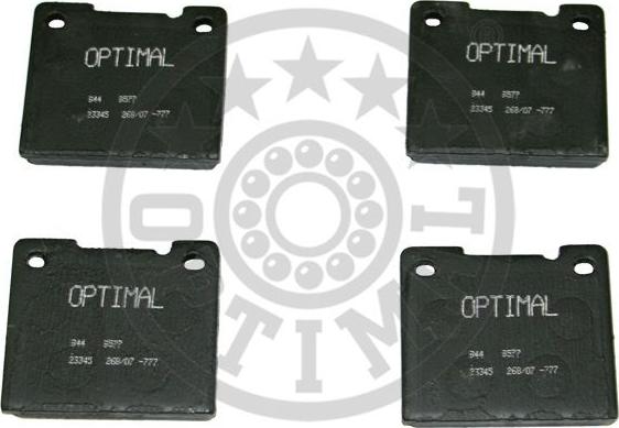 Optimal 9577 - Тормозные колодки, дисковые, комплект autosila-amz.com