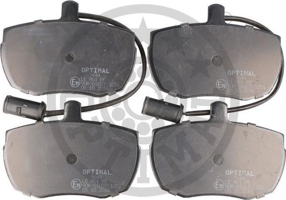 Optimal 9644 - Тормозные колодки, дисковые, комплект autosila-amz.com
