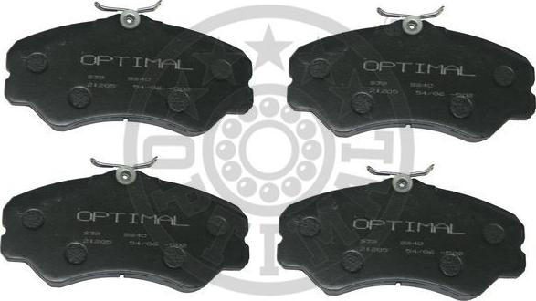 Optimal 9640 - Тормозные колодки, дисковые, комплект autosila-amz.com