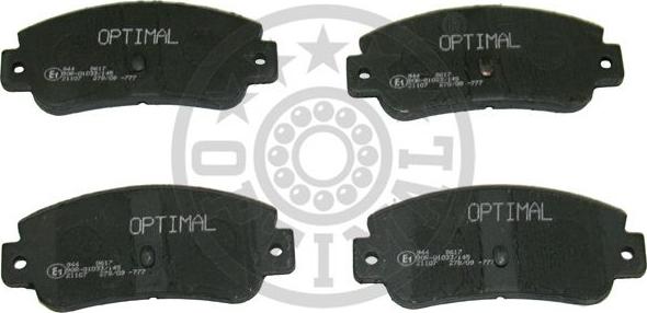 Optimal 9617 - Тормозные колодки, дисковые, комплект autosila-amz.com