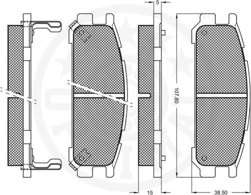 Optimal 9687 - Тормозные колодки, дисковые, комплект autosila-amz.com