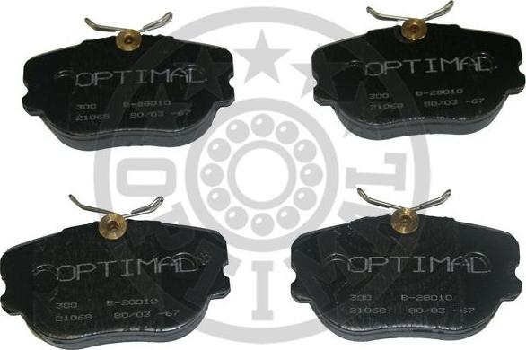 Optimal 9638 - Тормозные колодки, дисковые, комплект autosila-amz.com