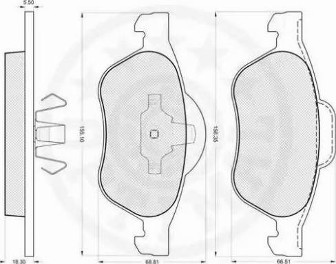 Optimal 96200 - Тормозные колодки, дисковые, комплект autosila-amz.com