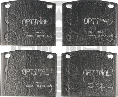 Optimal 9192 - Тормозные колодки, дисковые, комплект autosila-amz.com