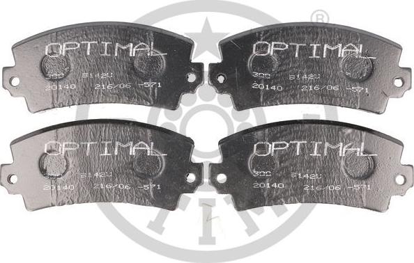 Optimal 9142V - Тормозные колодки, дисковые, комплект autosila-amz.com