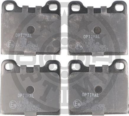 Optimal BP-09154 - Тормозные колодки, дисковые, комплект autosila-amz.com
